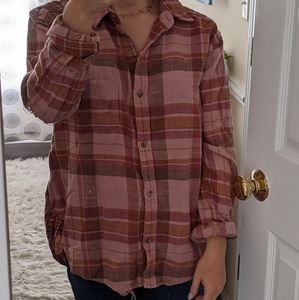 American Eagle Distressed Flannel
